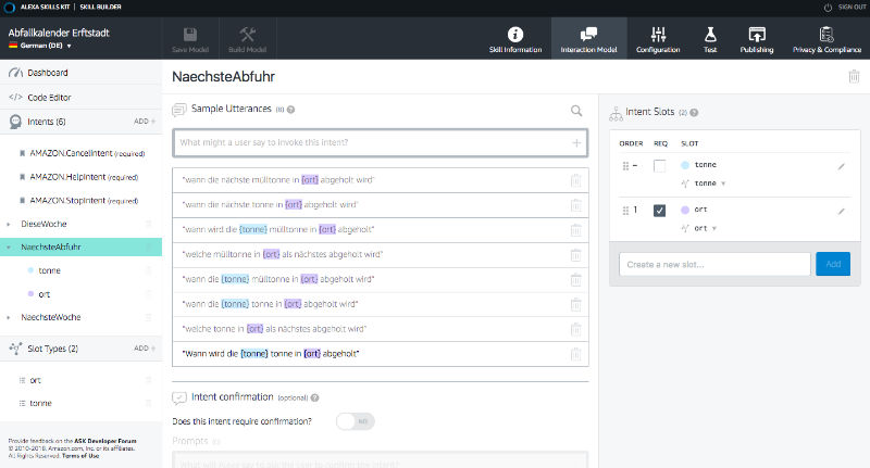 Der Amazon Alexa Schema Builder
