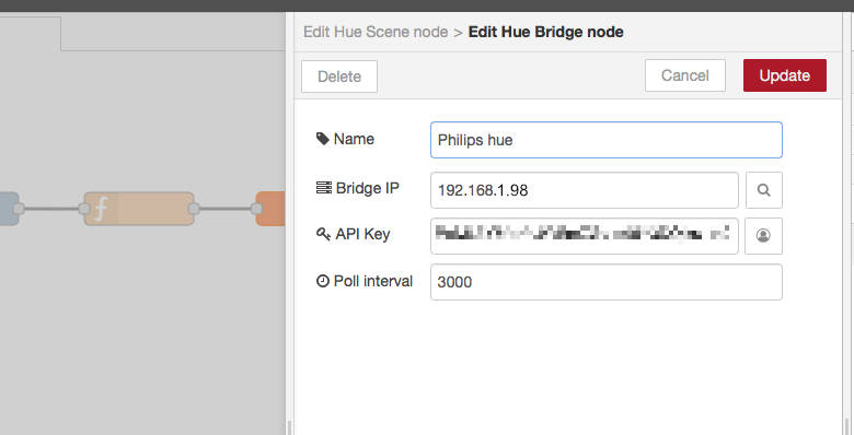 node-red-contrib-hue-magic Konfiguration