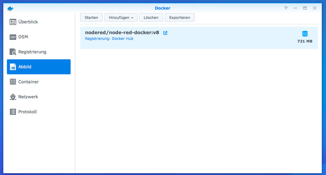 Offizielles Node-RED Docker Image