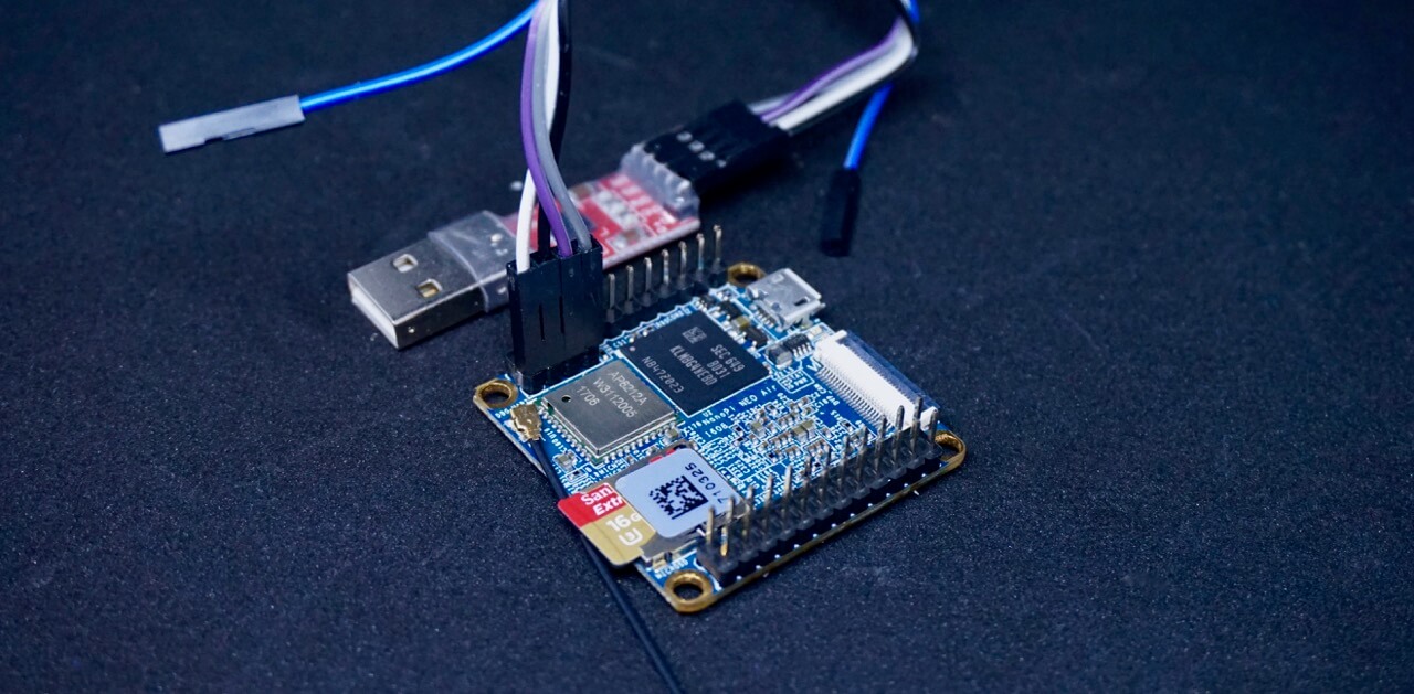 Anschluss des USB-UART Adapter an den NanoPi Neo Air