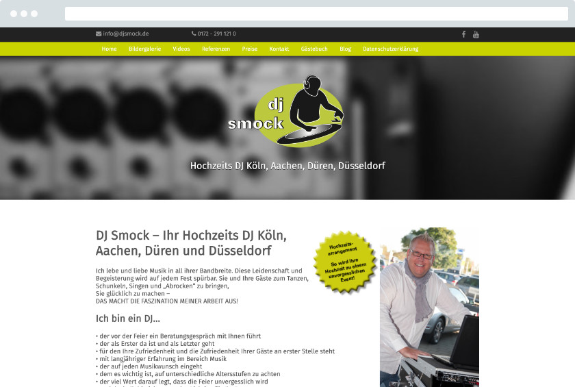 Vorschau der Webseite DJ Sascha Mock